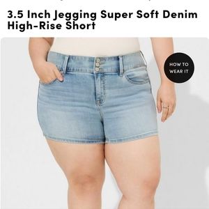Torrid 3.5 Inch Jegging Super Soft Denim High-Rise Short